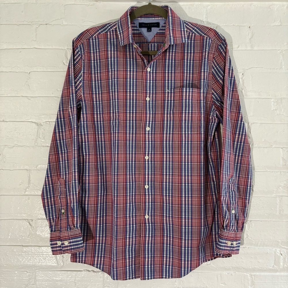 Tommy Hilfiger Men's Long-Sleeve Slim Fit Shirt 15 Neck (32-33 Sleeve)
